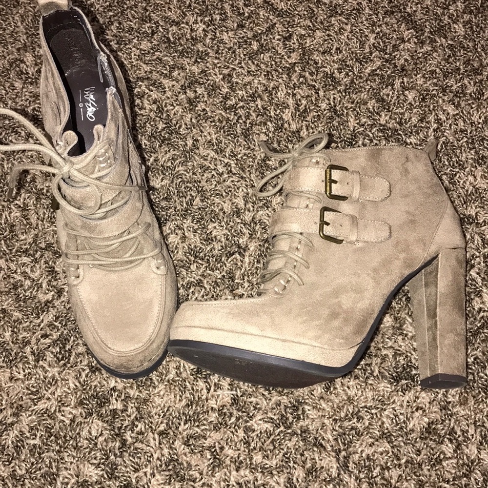 Tan booties